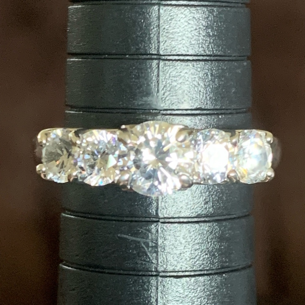 CHARLES WINSTON FOR BELLA LUCE 4.59CTW RHODIUM OVER STERLING SILVER RING - Picture 13 of 14